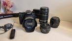 Canon EOS 600D set + lenzen, 18 Mégapixel, Canon, Enlèvement, Utilisé