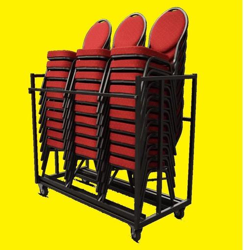 30 Stackchairs stapelstoelen met transportkar NIEUW. ., Maison & Meubles, Chaises, Enlèvement
