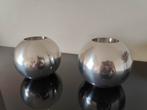 Vintage Ikea zilveren theelichthouders, Huis en Inrichting, Woonaccessoires | Vazen, Ophalen of Verzenden, Zo goed als nieuw, Overige materialen