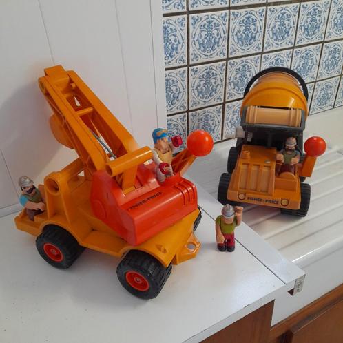 Fisher Price   kraan en betonmolen, Kinderen en Baby's, Speelgoed |Speelgoedvoertuigen, Gebruikt, Ophalen