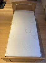 Eénpersoonsbed compleet met lattenbodem en matras, Ophalen, Eenpersoons, Hout, 100 cm