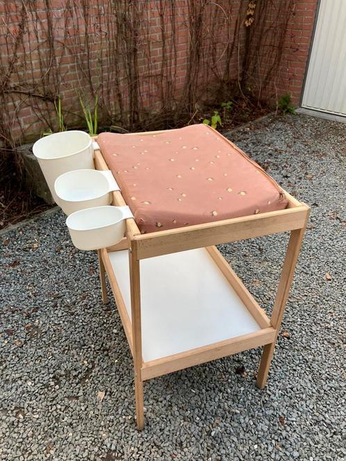 Verschoontafel met 3 bakjes, verschoon kussen en hoes, Kinderen en Baby's, Kinderkamer | Commodes en Kasten, Gebruikt, Ophalen