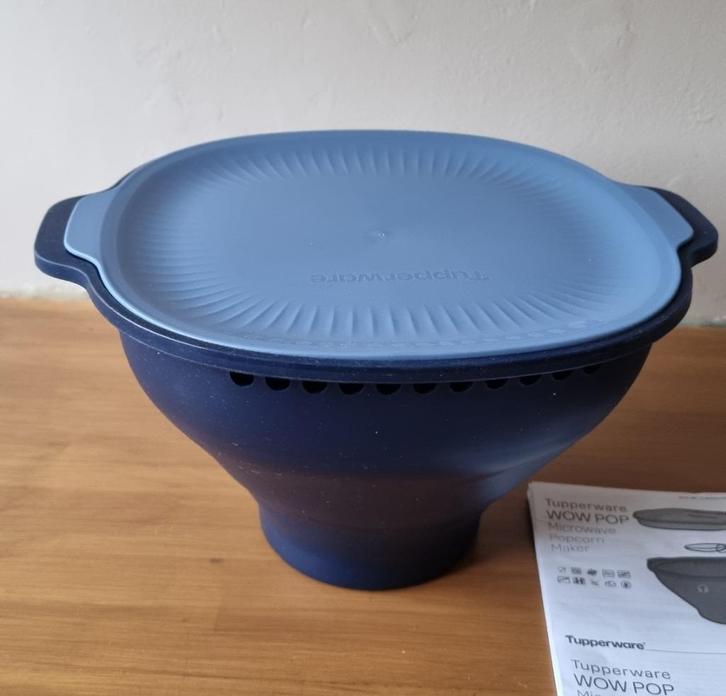popcorn maker Tupperware, Huis en Inrichting, Keuken | Tupperware, Zo goed als nieuw, Overige typen, Blauw, Ophalen of Verzenden