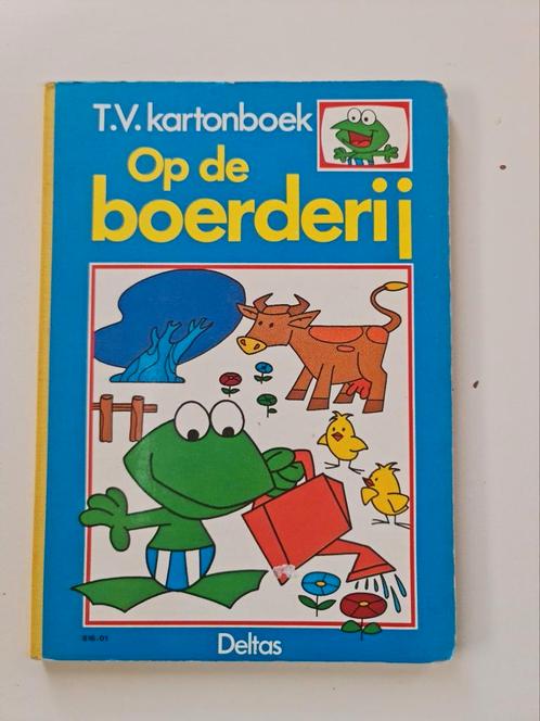 Kartonnen boek : plons op de boerderij / Ray Goossens, Boeken, Kinderboeken | Baby's en Peuters, Zo goed als nieuw, Ophalen of Verzenden