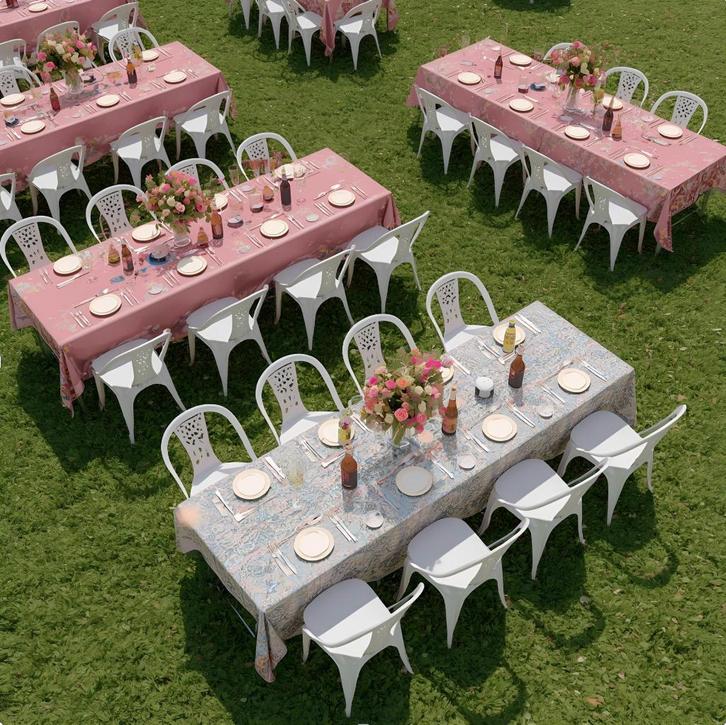 Verhuur van rechthoekige tafels van 240 cm + verzending, Hobby en Vrije tijd, Feestartikelen | Verhuur, Nieuw, Ophalen of Verzenden