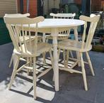 Vintage tafel en 4 stoelen, Huis en Inrichting, Gebruikt, Ophalen