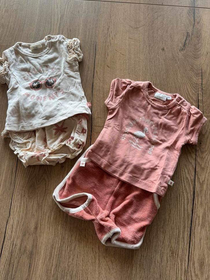 Baby meisjes 2 zomersetjes van Feetje m 56, Kinderen en Baby's, Babykleding | Baby-kledingpakketten, Zo goed als nieuw, Ophalen of Verzenden