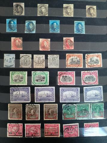 Grand lot de timbres belges. Tout ce qui est sur la photo es