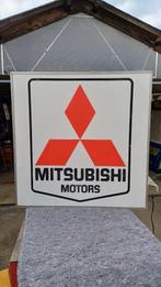 Mitsubishi lichtbak lichtreclame. 2 zijdig. Aluminium kader, Ophalen, Gebruikt, Mitsubishi