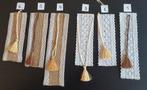 Leuke zelfgemaakte bladwijzers/boekenleggers in jute of kant, Verzamelen, Boekenleggers, Ophalen of Verzenden, Nieuw