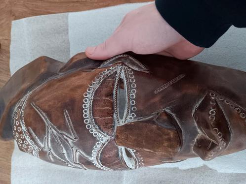 Handgemaakt Afrikaans houten masker, Antiek en Kunst, Kunst | Beelden en Houtsnijwerken, Ophalen of Verzenden