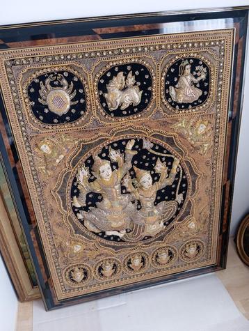 birmaans tapijt in kader
