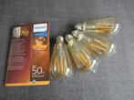 4 Vintage Ledlampen Flame dimmable Philips, Huis en Inrichting, 30 tot 60 watt, Led-lamp, Soft of Flame, Vintage