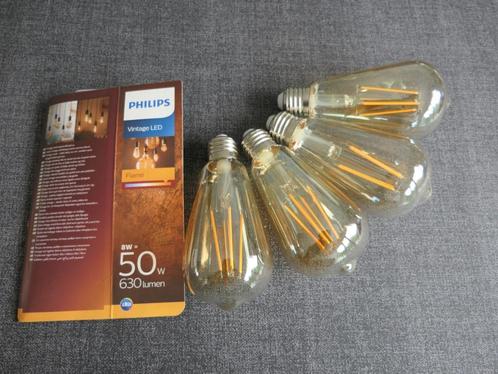 4 Vintage Ledlampen Flame dimmable Philips, Huis en Inrichting, Lampen | Losse lampen, Zo goed als nieuw, Led-lamp, 30 tot 60 watt