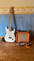 Elektrische Gitaarset - White Fender Stratocaster, Ophalen, Zo goed als nieuw, Fender