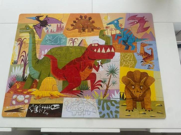 Dinosaurus Vloerpuzzel, Antiek en Kunst, Kunst | Litho's en Zeefdrukken, Ophalen of Verzenden