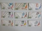 12 victory cover FDCs Israel, Ophalen of Verzenden, Gestempeld, Midden-Oosten