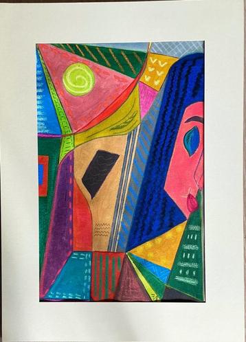 Modern schilderij getekend met monogram FVD beschikbaar voor biedingen