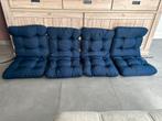 4 tuinkussens voor tuinstoelen 100x50x8 blauw, Ophalen, Nieuw