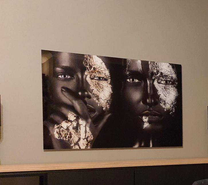 Glasschilderij Vrouw Gezicht Abstract Nieuwstaat, Huis en Inrichting, Woonaccessoires | Schilderijen, Tekeningen en Foto's, Zo goed als nieuw