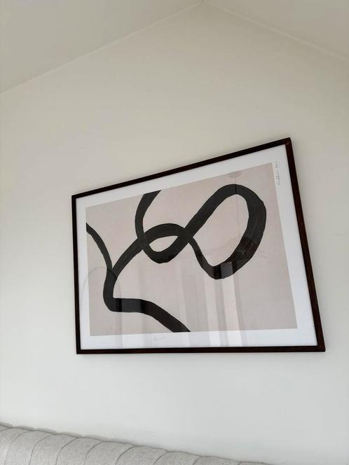 Cadre bois + poster abstrait 70x50 / Houten lijst + poster, Antiek en Kunst, Kunst | Schilderijen | Abstract, Ophalen