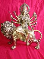 Statue en bronze - Déesse Durga sur Lion, Bronze, Enlèvement