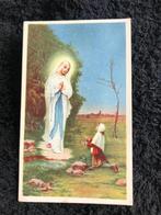 Carte de prière 1934, Apparition, Maria et Bernadette, Enlèvement ou Envoi, Image pieuse
