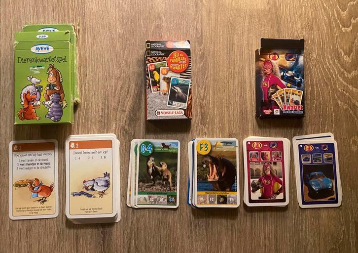 🔥 Kwartet: dieren,Nation Geographic &studio 100 Mega Mindy, Verzamelen, Speelkaarten, Jokers en Kwartetten, Kwartet(ten), Ophalen of Verzenden