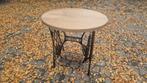 Singer machinetafel met eikenhouten blad, Huis en Inrichting, Ophalen, 55 tot 75 cm, Zo goed als nieuw, Industriel