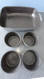 Berghoff Ovenschotel + 4 souffle-potjes, Ophalen, Overige materialen, Overige typen, Zo goed als nieuw