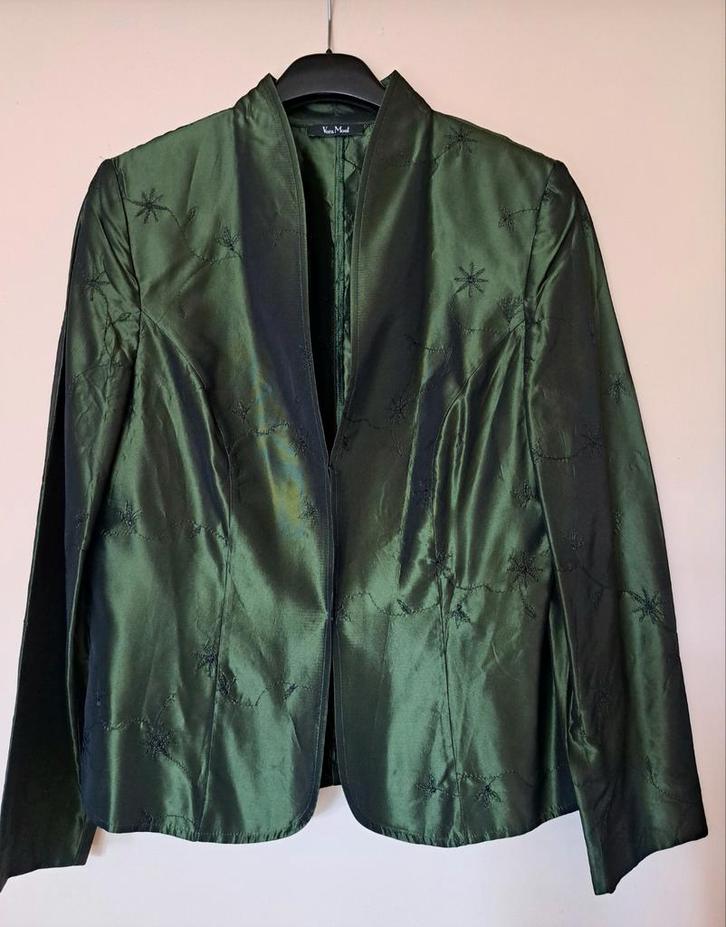 Avondjas - Vera Mont 42, Kleding | Dames, Gelegenheidskleding, Zo goed als nieuw, Maat 42/44 (L), Groen, Ophalen of Verzenden