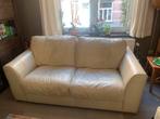 Beige bank voor 2 personen, Huis en Inrichting, Zetels | Zetels, Ophalen, Gebruikt, Tweepersoons, Leer