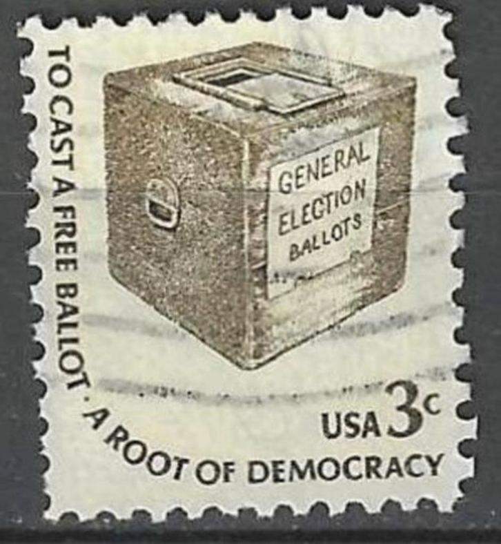 USA 1977 - Yvert 1182 - Vrije verkiezingen - Urne (ST), Postzegels en Munten, Postzegels | Amerika, Verzenden