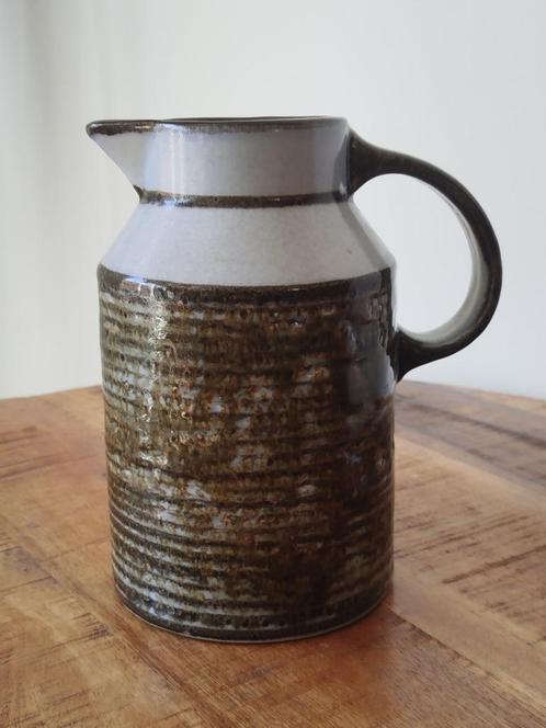 Ceramano 6 Steinzeug waterkruik, handgemaakt in West-Germany, Huis en Inrichting, Keuken | Servies, Zo goed als nieuw, Overige typen