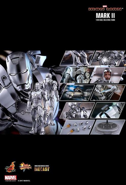 Hot Toys MMS431-D20 Iron Man Mark II, Collections, Statues & Figurines, Neuf, Humain, Enlèvement
