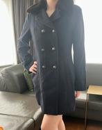 Donkerblauwe, wollen mantel Damo maat S, Ophalen, Blauw, Zo goed als nieuw, Damo