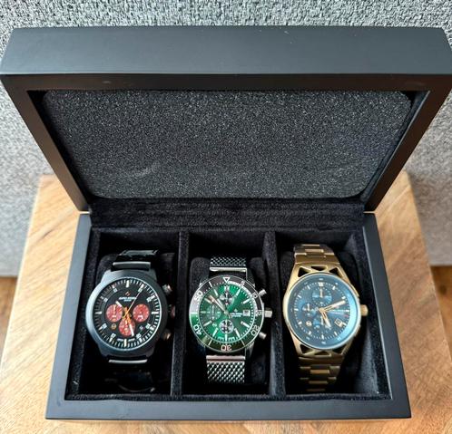 “THE THREE “ ALPHA SIERRA HORLOGEBOX TWV1499€! 💯%NIEUW, Handtassen en Accessoires, Horloges | Heren, Nieuw, Ophalen of Verzenden