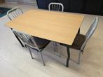 Mooie keukentafel met 4 stoelen in prima staat zgan, Enlèvement