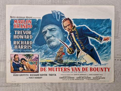 filmaffiche Marlon Brando Mutiny On The Bounty filmposter, Verzamelen, Posters, Zo goed als nieuw, Film en Tv, A1 t/m A3, Rechthoekig Liggend