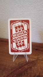 Brasserie bière ancienne carte à jouer Munck, Collections, Marques de bière, Panneau, Plaque ou Plaquette publicitaire, Autres marques
