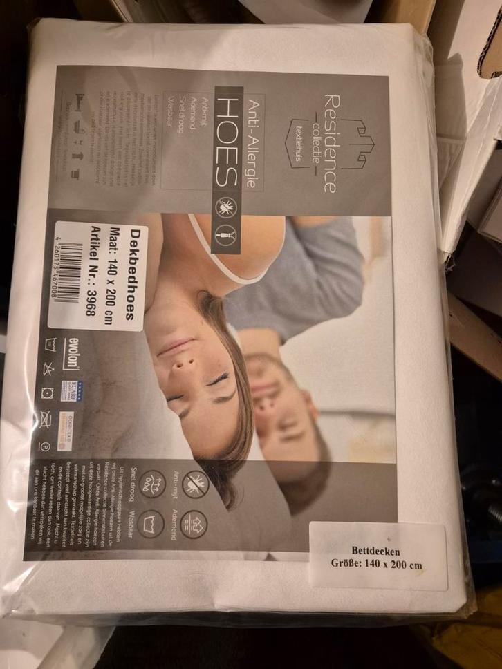 Anti-Allergie dekbedhoes 140x200 cm NIEUW, Huis en Inrichting, Slaapkamer | Beddengoed, Nieuw, Dekbedovertrek, Wit, Ophalen of Verzenden