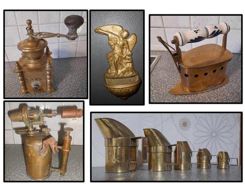 Koperen voorwerpen 5 stuks, Antiek en Kunst, Antiek | Brons en Koper, Koper, Ophalen of Verzenden