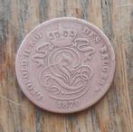 Munteenheid - 2 cent Léopold II 1870 - Franse versie, Ophalen of Verzenden, Overig, Losse munt