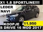 BMW X1 SPORTLINE  NIEUW MOD 17  FULL EURO 6  B, Auto's, X1, Zwart, Leder, Particulier