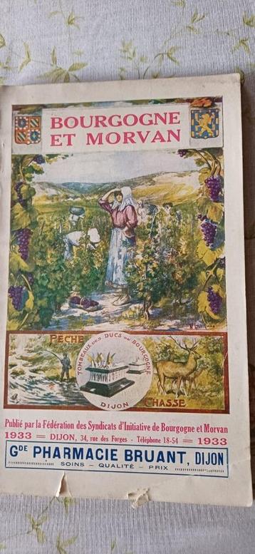 Brochure uit 1933 Bourgogne et Morvan, Enlèvement ou Envoi, Utilisé