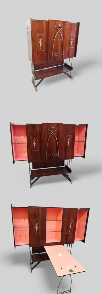 Wandkast Vittorio Dassi 1950s, Huis en Inrichting, Kasten | Wandmeubels, Ophalen