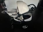 dubbele buggy - kinderwagen Wit - Mima, Kinderen en Baby's, Ophalen, Zo goed als nieuw, Kinderwagen