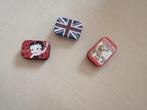 Blikken  doosjes - Betty Boop - Union Jack - original Teddy, Collections, Boîte en métal, Enlèvement ou Envoi