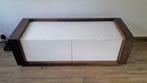 Meuble TV blanc + Wengé, Ophalen, 150 tot 200 cm, Zo goed als nieuw, Minder dan 100 cm