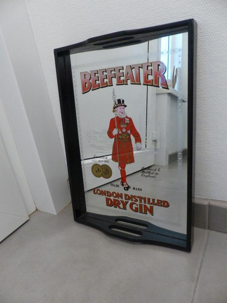 Beafeater Gin Dienblad / spiegel - prima staat, Verzamelen, Biermerken, Zo goed als nieuw, Ophalen of Verzenden